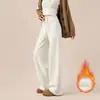 Calça Quente de Lã Acetato Levanta Bumbum para Mulheres Baixas Outono Inverno 2026 Quente Com Plus Veludo Emagrecedora Casual Calça Casual Emagrecedora