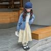 Suéteres de Primavera y Otoño para Niñas 2025 Nueva Moda Estilo Coreano para Niñas Niños Medianos y Grandes Casual Suéter Cardigan de Flores Transfronterizo