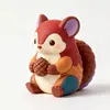 Decoraciones de Pastel de Zoológico Famosas en Internet con Dibujos Animados de Goma Suave Temática del Bosque, Figuras Lindas de Animales para Decoraciones de Fiesta de Cumpleaños Infantil