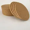 Posavasos y Vajilla Creativos de Corcho en Stock, Redondos y Cuadrados, Simples, Antideslizantes, Aislantes de Calor, para Uso Diario, Corcho Ecológico