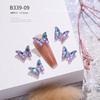 Manicure Personalizada de Celebridade da Internet Borboleta de Cristal Joia de Diamante Luxo Acessível Super Brilhante Colorida Aurora Metalizada Decoração de Unha Estéreo