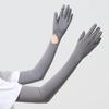 Verano Anti-Quemaduras de Sol Nylon Mangas Largas de Hielo para Protección Solar Guantes para Ciclismo, Paseos al Aire Libre y Conducción, Transpirables y Frescos