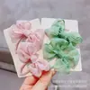 Pinza rompe-pelo para tocado de hilo de sauce estilo coreano color brillante moño tridimensional pesado pinza para pelo de niña