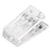 Porta Insignia de Plástico Transparente, Porta Tarjeta de Identificación, Pinza de Resorte, Pinza Autoadhesiva DIY Guka con Cinta de Doble Cara, Pinza de PP