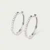 Artículo de moda más vendido transfronterizo europeo y americano S925 Plata de Ley Versátil Diseño Personalizado Simple Incrustado de Diamantes de Gama Alta Elegante Lujo Ligero Brazaletes para Oreja
