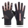 Estilo Casal Luvas Quentes Femininas Inverno Toque de Veludo Tela Sensível à Prova d'Água Outdoor Esqui Bicicleta Ciclismo Luvas Masculinas Etiqueta Vertical