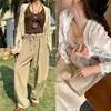 DestacadoYuran 26 Colección Primavera/Verano Nuevo Cardigan de Punto Grueso de Hilo de Algodón Hueco Tejido a Mano de Manga Larga Oversized