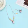 Pulsera de joyería acrílica para niños, juego de collar con cuentas de girasol de colores con forma de caricatura, artículos decorativos al por mayor