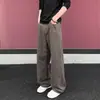 Pantalones Meillard jeans marrones retro americano corte limpio pierna recta micro campana pantalones largos hombre pierna recta pantalones largos