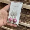 Pendientes de Pieza Bordada Vintage Bordados a Mano de Estilo Étnico de Moda, Colgantes de Oreja Pequeños Cortos con Borlas, Joyería de Plata Miao de Yunnan para Mujeres