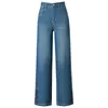 Pantalones Vaqueros de Moda Estilo Nacional con Parches Bordados para Mujer 2026 Primavera Nuevos Pantalones de Pierna Ancha Fluidos Tendencia