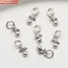 Accesorios de Colgantes Pequeños de Peces, Flores, Hojas y Caracteres de la Fortuna en Plata de Ley S925, Piezas Pequeñas de Plata Lisa Vintage, Accesorios de Materiales Hechos a Mano para DIY