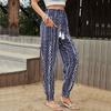 Bai Fen Zhi YiAmazon Comercio Exterior Transfronterizo Verano Moda Europea y Americana Vacaciones Pantalones Estampados Estilo Étnico para Mujer