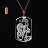 Collar con Colgante de Cristal Blanco Natural de los Doce Signos del Zodíaco, Colgante de Cristal Puro del Dios de la Riqueza, Collar de Cristal Unisex, Cadena para Suéter