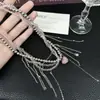 Colar Coração com Franjas e Contas em Camadas Doce e Cool Sexy Corrente de Clavícula Acessórios Exagerados Punk de Luxo Acessível de Nicho para Mulheres