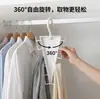 Prateleira de armazenamento dupla face em forma de V, rotativa 360 graus, com 12 ganchos, um cabide versátil, ganchos para guarda-roupa e uma solução de armazenamento para chapéus e bolsas