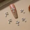 Acessórios de Unhas Cruzadas de Renda Retrô Transfronteiriços Metal com Strass Decorações Escuras para Unhas Acessórios para Unhas