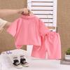 Traje de Verano para Bebé Niño, Moderno 2025 Nuevo Conjunto de Dos Piezas de Camiseta Polo Delgada de Manga Corta de Verano para Parto