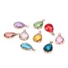 Acessórios para Joias DIY Banhado a Ouro Vidro de Cristal Pingente Pequeno Gota D'água Charme Brinco Pendente Pulseira Colar Grampo de Cabelo Materiais