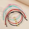 Pulsera Decorativa de Cuerda Color Arcoíris con Cruz Dorada de Venta Caliente Transfronteriza, Moderna y Versátil, Stock Listo, Mayoreo