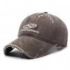 Sombrero Gorra con Visera para Hombre Calle Denim Desgastado para Mujer Estilo Coreano Pareja Trendy Marca Letra Bordada Gorra de Béisbol