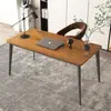 Mesa de Computador Mesa Simples Mesa de Estudo para Quarto Mesa de Desktop para Estudante Mesa Grande Simples para Âncora de Casa Live