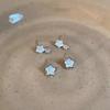 Aretes de Aguja de Plata S925 Zircón Estrella Azul Aguja de Plata Temperamento Femenino Aretes Sensación Cool 2024 Nueva Joyería para la Oreja