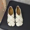 Sandalias cerradas tejidas de fondo plano para mujer, estilo romano, slip-on con tiras cruzadas, zapatos casuales cómodos y transpirables, sandalias romanas para mujer