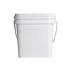 Recipiente de Plástico Branco para Alimentos 2L Balde de Embalagem Selado Balde de Plástico com Tampa Balde Quadrado Portátil Recipiente Durável para Óleo