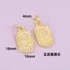 Frisado com preservação de cor 18K ouro envolto colar pingente sorte pingente diy pulseira trançada acessórios de corda