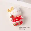 Accesorios de Resina para Manualidades de Dibujos Animados Joyería Gato de Navidad Pegamento de Crema Pasador Funda para Teléfono Móvil Hebilla de Zapato Llavero Colgante con