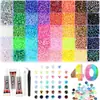 Conjunto de strass de resina coloridos para decoração de unhas DIY, com 40/60/24 grades de cor AB, mais vendido da Amazon
