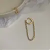 2021 Nova Moda Celebridade da Internet Brincos Simples de Clipe de Orelha de Alta Qualidade Elegantes com Longa Franja sem Furo na Orelha para Mulheres
