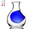 Jarra de Rizo Azul Hielo Estilo Japonés Traje de Vino de Vidrio Decantador de Vino Pequeño Tanque para Calentar Vino Doméstico Copa de Vino Blanco Creativa