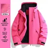Jaqueta Esportiva para Uso ao Ar Livre Feminina 2026 Primavera e Outono Novo Estilo Corta-vento e Impermeável para Viagem Outono e Inverno Jaqueta Rosa
