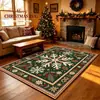 Alfombra de suelo de terciopelo de cristal navideña transfronteriza para sala de estar, totalmente absorbente, para uso doméstico, resistente a la suciedad, resistente al desgaste, fácil de mantener