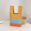 Ins Celebridade da Internet Nova Bolsa de Tricô Estilo Animal Fofo Bolsa Colete Bolsa Feminina Estilo Japonês e Coreano Versátil Bolsa de Tricô para Exterior