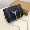 Bolsa Nueva para Mujer 2021 Borla Cabeza de Ciervo Círculo Contraste de Color Cadena bolsa Cuadrada Pequeña Casual Bolsa para Teléfono Móvil bolsa Pequeña