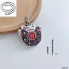 Novedad Nacional de Moda S990 Color Vintage De Vez en Cuando Gato de la Suerte Filamento Colgante de Plata de Ley Esmalte Colgante Lindo para Mujeres