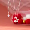 Colar de Prata S925 Nalan Exquisito Diamante Pérola Cereja Estilo Ins Nicho Doce Pequeno Fresco Ornamento de Pescoço D9999