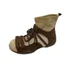 Botines cortos transpirables retro modernos estilo postapocalíptico para mujer 2026 Otoño/Invierno Nuevos de caña alta Modernos con retazos Temperamento Versátiles Botines Cortos