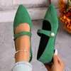 Zapatos talla grande, zapatos planos de punta baja estilo coreano para mujer, nuevos zapatos Mary Jane, zapatos planos de comercio exterior transfronterizo, venta al por mayor