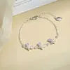 Brincos de Borboleta Transparentes e Coloridos para Mulheres, Exquisitos e Versáteis, Atacado de Acessórios Yiwu, Conjunto de Brincos e Pulseira