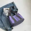 Nova Bolsa de Ombro Estilo Coreano Ins Nicho Outono 2026 para Mulheres, Bolsa de Mão Casual de Lona, Bolsa Cruzada Versátil para Estudantes