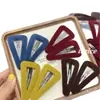 Terciopelo Coreano Nueva Calidad ~ Otoño e Invierno Colorido Pinza para el Cabello Bb Moda Pinza para el Flequillo Pinza Lateral Elegante Adorno para la Cabeza para Mujeres