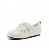 Sapatos Mary Jane de Salto Alto com Laço de Pérolas 2026 Novo Estilo Primavera/Verão Sapatos de Ballet com Salto Escondido Tênis com Cadarço