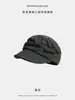 Chapéu slouchy plissado atmosfera nicho coreana feminino boné de jornaleiro retrô literário estiloso versátil boné equestre boina