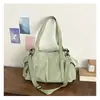 Bolsa Tote Simples de Grande Capacidade, Bolsa Transversal Plissada Moderna e Fashion, Bolsa de Ombro Casual Relaxada para Mulheres, Comércio Exterior