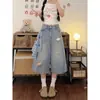 Chao Li Youhuo Oso Estrella Bufanda Cuadrada a Cuadros para Mujer 2026 Jeans Rectos de Pierna Ancha Holgados Vintage