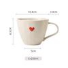 Caneca Amor Personalizada Cor Sob Esmalte Padrão Martelado Em Relevo Xícara de Cerâmica Boca Larga Conjunto de Xícaras Grandes para Café da Manhã
